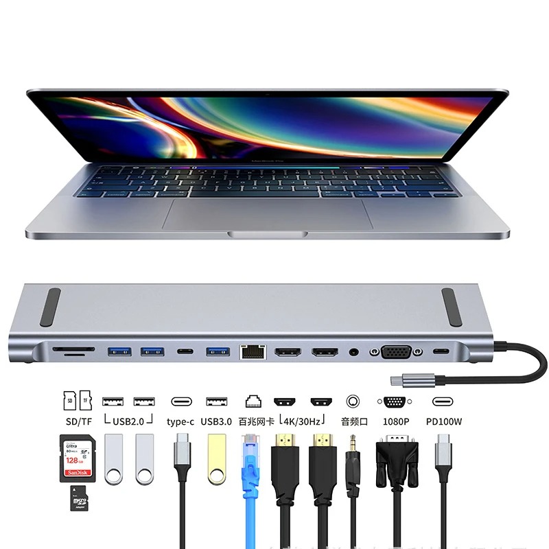USB C 3.0 HUB Tipo C a Multi 4 - 4 Hdmi Multi Monitor Video Card 4K recensione e prezzo